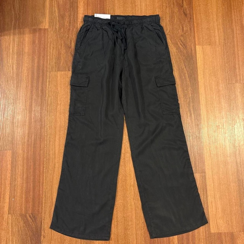 NWT Black Baggy Wide Leg Cargo Pants Utility‎ Streetwear XL